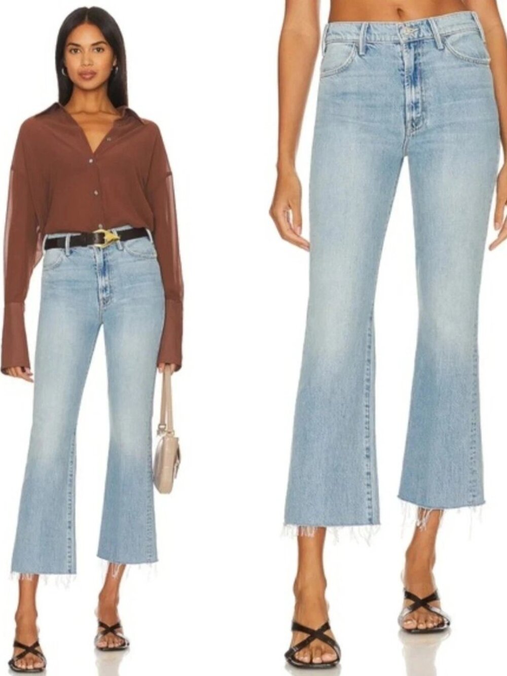 NWT Mother Superior Jeans 30 The Hustler Ankle Fray Home On The Range High Rise